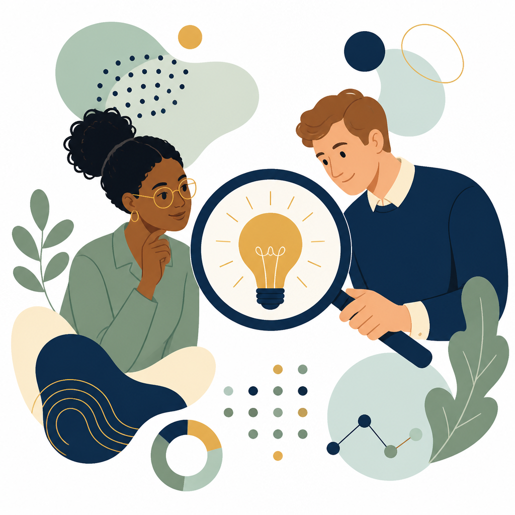 Illustration representing research and insight
